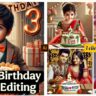 Brithday And anniversary ai prompt 3D photo editing
