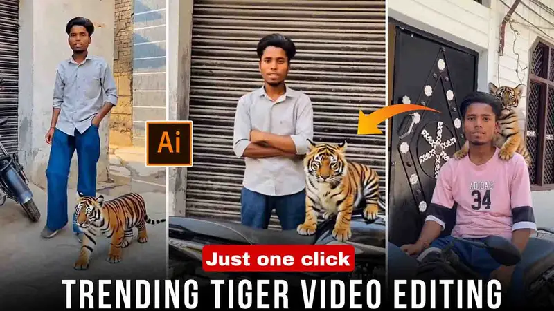 Instagram Trending Tiger Video Editing
