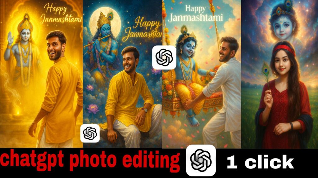 Krishna janmashtmi chatght prompt photo editing 1 click me