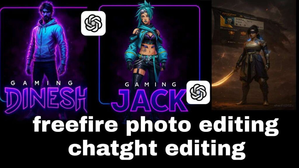 chatgpt Free fire 🔥 photo editing just 1 click me