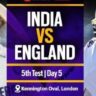 India Clinch Thrilling 6-Run Victory Over England in Fifth Test at The Oval | Series Drawn 2-2